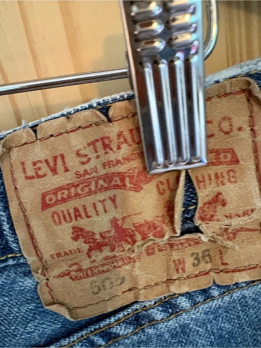 Levi’s Straight Fit Denim Shorts Jorts. Size 36.